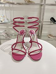 Rene Caovilla Metallic Pink Leather Heels 105 - 2