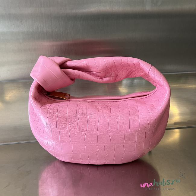 Bottega Veneta pink crocodile skin bag - 1