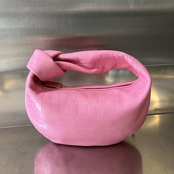 Bottega Veneta pink crocodile skin bag