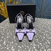 Versace Medusa Purple Leather Heels 10cm - 6