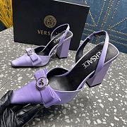 Versace Medusa Purple Leather Heels 10cm - 5