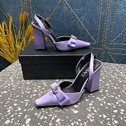 Versace Medusa Purple Leather Heels 10cm - 4