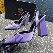 Versace Medusa Purple Leather Heels 10cm - 3