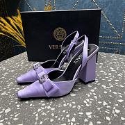 Versace Medusa Purple Leather Heels 10cm - 2