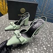 Versace Medusa Green Patent Leather Heels 10cm - 2