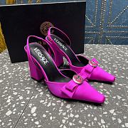 Versace Medusa Pink Leather Heels 10cm - 1