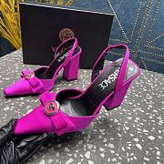 Versace Medusa Pink Leather Heels 10cm - 6