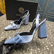 Versace Medusa Blue Leather Heels 10cm - 2