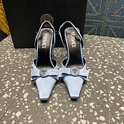 Versace Medusa Blue Leather Heels 10cm - 3