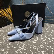 Versace Medusa Blue Leather Heels 10cm - 4