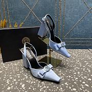 Versace Medusa Blue Leather Heels 10cm - 6