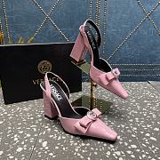 Versace Medusa Light Pink Leather Heels 10cm - 4