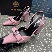 Versace Medusa Light Pink Leather Heels 10cm - 2