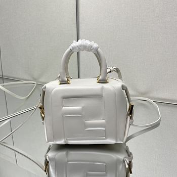 Fendi Cube-shaped mini white bag