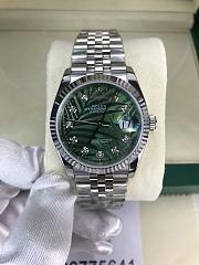 Rolex Steel Datejust 36 Olive Green Palm Watch 36mm - 4