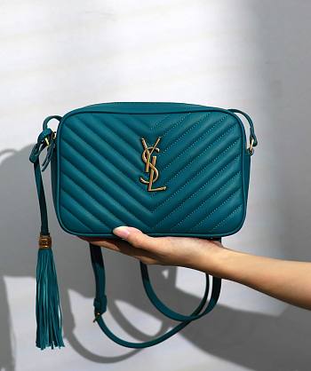 YSL Medium Lou Camera Green Bag