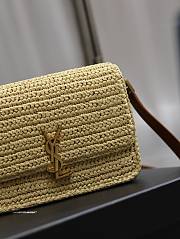 YSL Solferino Medium raffia crossbody bag - 6