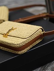 YSL Solferino Medium raffia crossbody bag - 5