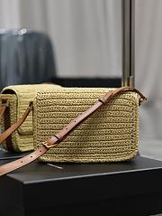 YSL Solferino Medium raffia crossbody bag - 4