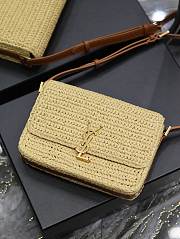 YSL Solferino Medium raffia crossbody bag - 2