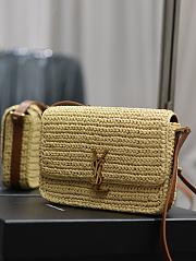 YSL Solferino Medium raffia crossbody bag - 3