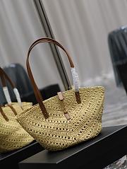 YSL Small Panier Natural Raffia Tote Bag - 3