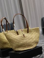 YSL Large Panier Natural Raffia Tote Bag - 2