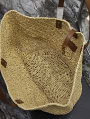 YSL Large Panier Natural Raffia Tote Bag - 4