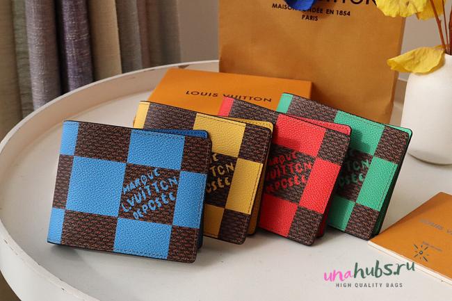 Louis Vuitton damier pop coated canvas multiple wallet  - 1