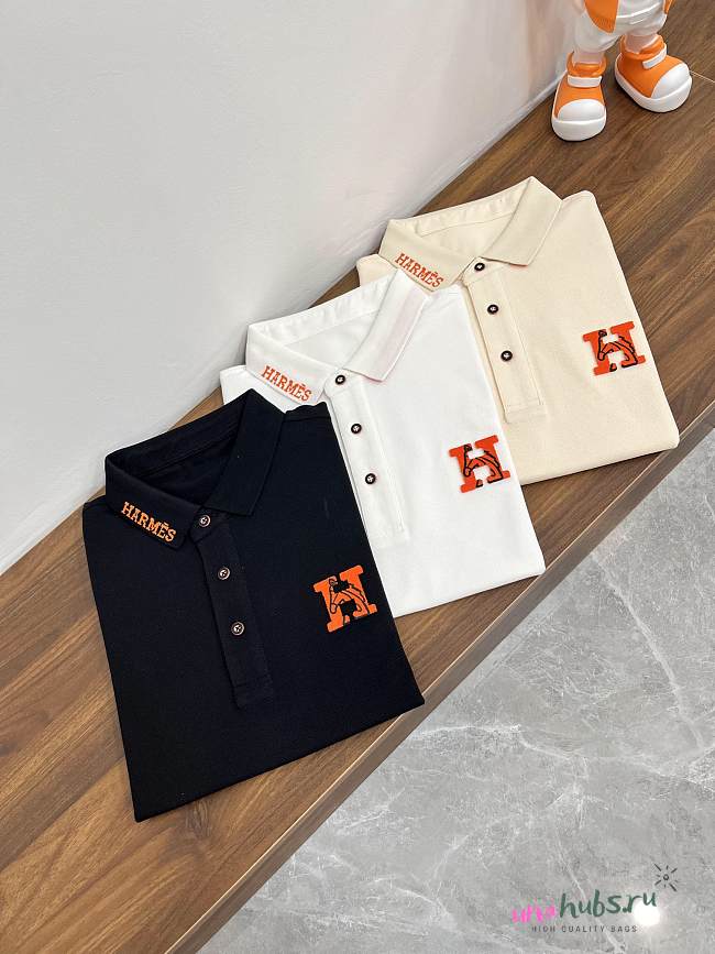 Hermes polo ( black/ white/ beige) - 1