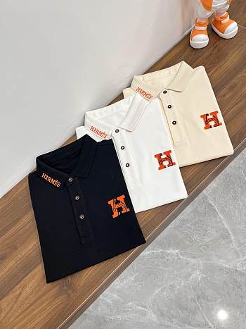 Hermes polo ( black/ white/ beige)