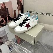 Golden goose super star blue/ red sneakers - 1