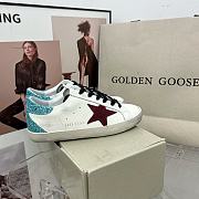 Golden goose super star blue/ red sneakers - 5