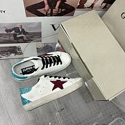 Golden goose super star blue/ red sneakers - 4