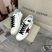 Golden goose super star blue/ red sneakers - 3