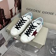 Golden goose super star blue/ red sneakers - 2