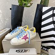 Golden goose super star pink/ yellow sneakers - 1