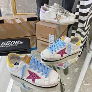 Golden goose super star pink/ yellow sneakers - 3