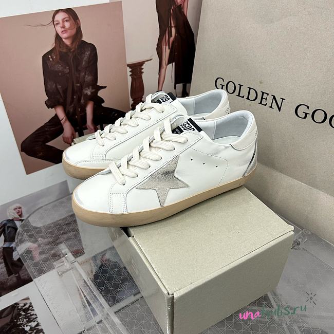 Golden goose super star white sneakers - 1