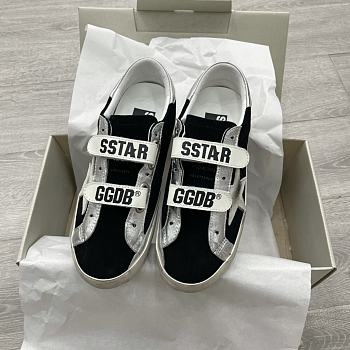 Golden Goose Old School touch-strap black sneakers