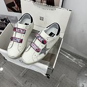 Golden Goose Old School touch-strap white sneakers - 1