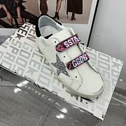 Golden Goose Old School touch-strap white sneakers - 6