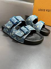 Louis Vuitton denim monogram slippers - 5