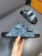 Louis Vuitton denim monogram slippers - 4