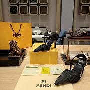 Fendi Colibri Ff Mesh Slingback Black Heels - 6