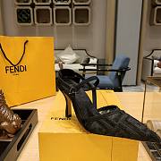 Fendi Colibri Ff Mesh Slingback Black Heels - 4