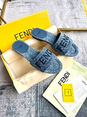 Fendi denim slippers - 1