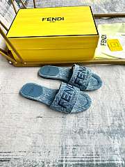 Fendi denim slippers - 4