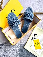 Fendi denim slippers - 5