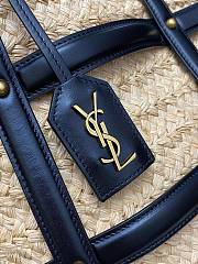 Ysl Caged Raffia Tote Bag - 6